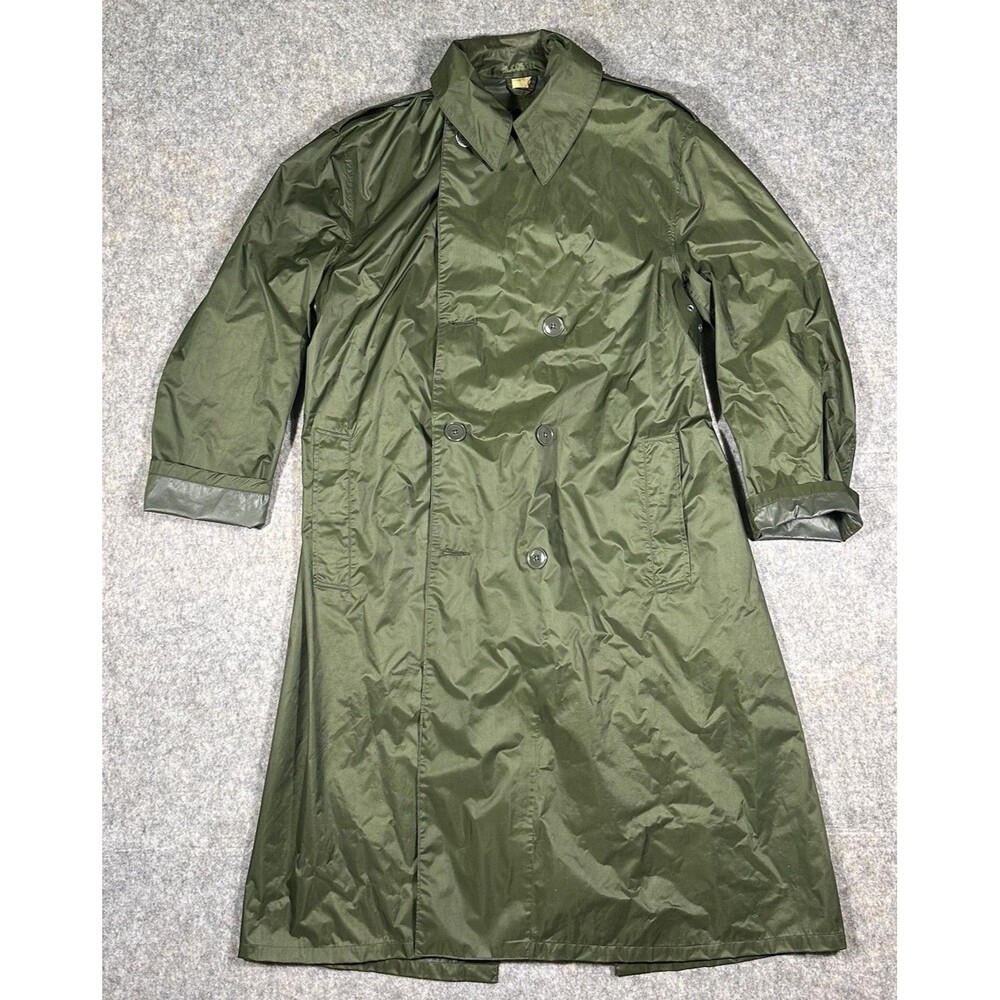 Military Marine Raincoat Nylon Rubbercoated Green M-2 Gillsam MIL-R-16402B READ